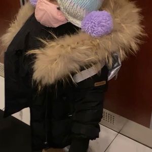 Toddler/Girl Mackage Winter Coat W/ Fur